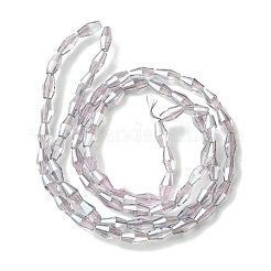 Transparent Electroplate Glass Beads Strands&nbsp;GLAA-K064-05A-PL06