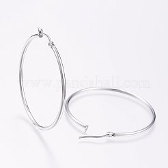 Tarnish Resistant 304 Stainless Steel Big Hoop Earrings&nbsp;EJEW-F105-05P