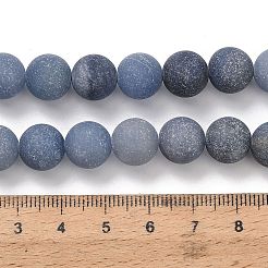 Dyed & Heated Natural Blue Aventurine Beads Strands&nbsp;G-J376-31-10mm
