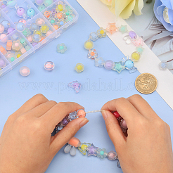 154Pcs Transparent Acrylic Beads Sets&nbsp;TACR-CA0001-27