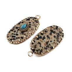 Natural Dalmatian Jasper & Synthetic Turquoise Carved Pendants&nbsp;GG-CBA5963-02C
