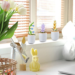 3Pcs 3 Styles Lampwork Flower Display Decoration&nbsp;DJEW-DC0001-16A