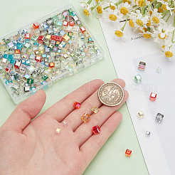 240Pcs 3 Style Faceted Transparent Glass Beads&nbsp;GLAA-AR0001-53