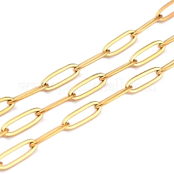 3.28 Feet Ion Plating(IP) 304 Stainless Steel Paperclip Chains&nbsp;X-CHS-O010-03G