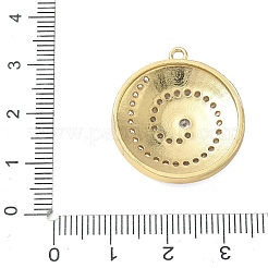 Brass Micro Pave Clear Cubic Zirconia Pendants&nbsp;CU-CBA4231-04B-G