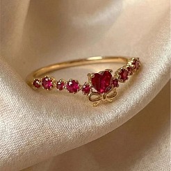 Alloy Micro Pave Cubic Zirconia Finger Rings&nbsp;WGE4059-01