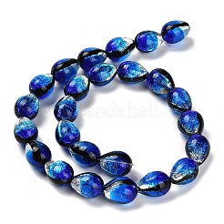 Gradient Color & Luminous Handmade Silver Foil Lampwork Beads&nbsp;LAMP-I028-07A