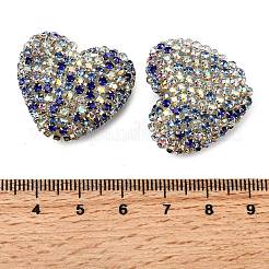 Sparkling Acrylic Heart Beads with Rhinestone Embellishment&nbsp;LS-OACR-NH0001-02B-04