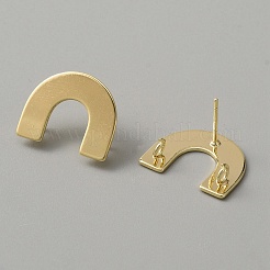 Brass Arch Stud Earring Findings&nbsp;KK-WH0044-102