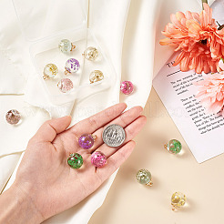 14Pcs 7 Colors Transparent Glass Pendants&nbsp;GLAA-CD0001-06