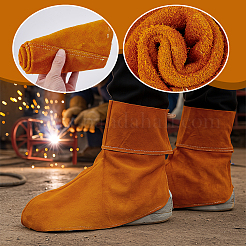 1 Pair Cowhide Welding Boot Sleeve&nbsp;AJEW-PH0007-22