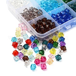 450Pcs 15 Colors Transparent Acrylic Beads&nbsp;TACR-YW0001-56