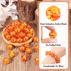 Resin Imitation Amber Beads&nbsp;CRES-TA0001-17