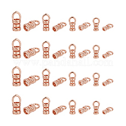 32Pcs 4 Styles Brass Cord Ends&nbsp;KK-PH0013-66