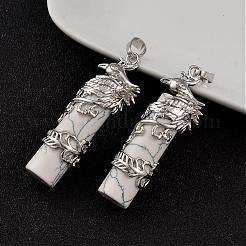 Column Natural & Synthetic Mixed Stone Pendants&nbsp;G-E332-D