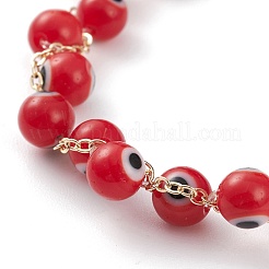Handmade Evil Eye Lampwork  Beaded Bracelets&nbsp;BJEW-JB05856-01