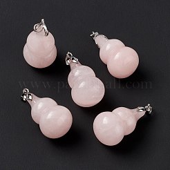 Natural Rose Quartz Pendants&nbsp;G-G846-02P-05
