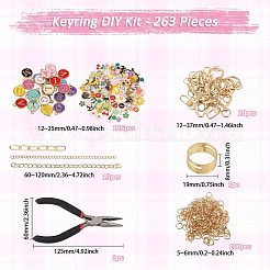 1 Bag DIY Keychain Kit&nbsp;DIY-GL0007-19B
