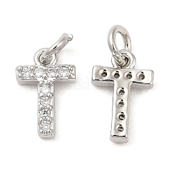 Brass Micro Pave Grade AAA Cubic Zirconia Charms&nbsp;ZIRC-P067-11P-T-NR