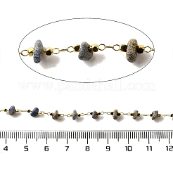 Handmade Natural Lapis Lazuli Chip Beaded Chains&nbsp;CHC-F020-10G-07