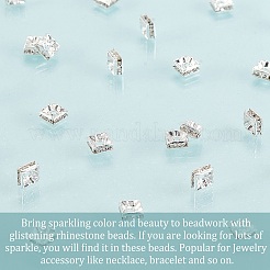 Brass Grade A Rhinestone Spacer Beads&nbsp;RSB071NF-01S