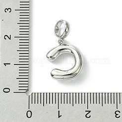 Rack Plating Brass with ABS Plastic Pearl European Dangle Charms&nbsp;KK-G501-02C-P