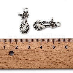 Tibetan Style Alloy Kitten Pendant Settings for Enamel&nbsp;PALLOY-A15359-AS-NF