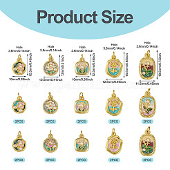 20Pcs 10 Styles Alloy Enamel Pendants&nbsp;FIND-TA0009-35