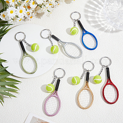 6Pcs 6 Colors Sports Theme Plastic Keychains&nbsp;KEYC-CY0001-05