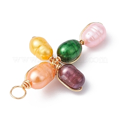 Dyed Natural Cultured Freshwater Pearl Pendants&nbsp;PALLOY-JF02230-01