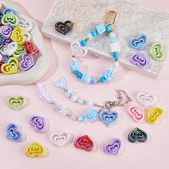 48Pcs 8 Colors Opaque Acrylic Beads&nbsp;OACR-SC0001-87