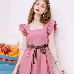 Alloy Coin Microfiber Wrap Waist Belts&nbsp;AJEW-WH20060-73B