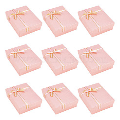 Rectangle Paper Jewelry Set Storage Boxes with Bowknot&nbsp;X1-CON-TAC0014-04C