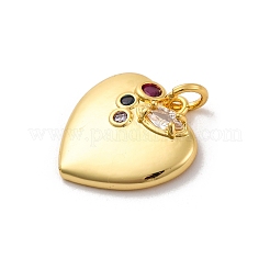 Brass Micro Pave Cubic Zirconia Pendants&nbsp;KK-U033-16P