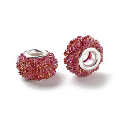 AB Color Resin Rose Flower European Beads&nbsp;RESI-M001-05L