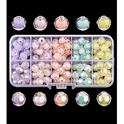 120Pcs 10 Style Transparent Acrylic Beads&nbsp;TACR-PH0001-35