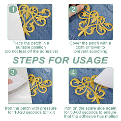 12Pcs 6 Styles Polyester Computerized Embroidery Iron on/Sew on Patches&nbsp;PATC-GO0001-09
