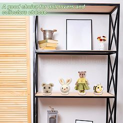 12Pcs 4 Styles Flat Round Wooden Doll Stands Display Holder&nbsp;DIY-GA0007-28