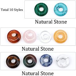 10Pcs 10 Styles Natural & Synthetic Gemstone Pendants&nbsp;G-NB0003-91