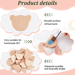 1 Set Unfinished Wooden Chips&nbsp;WOOD-OC0003-98A