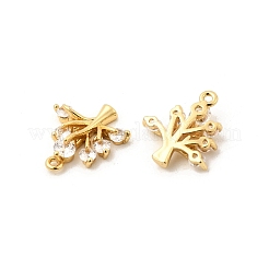 Brass Micro Pave Cubic Zirconia Pendants&nbsp;KK-P344-06G