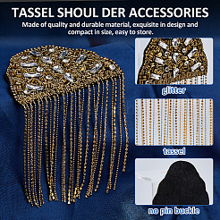 2Pcs Felt Rhinestone Epaulettes&nbsp;AJEW-FH0006-66A
