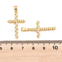 Easter Brass Micro Pave Clear Cubic Zirconia Pendants&nbsp;ZIRC-F148-14F-G
