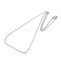 Non-Tarnish Unisex 304 Stainless Steel Cable Chain Necklace with Lobster Claw Clasps&nbsp;STAS-O037-83P-04