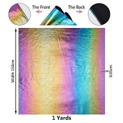 Rainbow Gradient Imitation Leather Fabric&nbsp;AJEW-WH0314-291A
