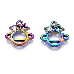 Rack Plating Rainbow Color Alloy Charms&nbsp;PALLOY-S180-087A