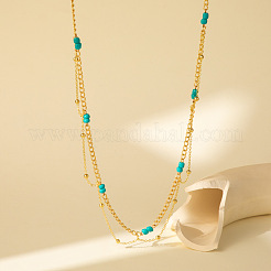 Brass & Round Glass Seed Beaded Tassel Waist Belly Chains for Women&nbsp;FS-WGA0075-01