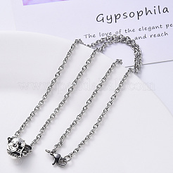 Non-Tarnish 304 Stainless Steel Cable Chain Necklace&nbsp;NJEW-S420-007C-P