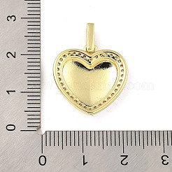 Rack Plating Brass Micro Pave Cubic Zirconia Pendant&nbsp;X-KK-H456-03G