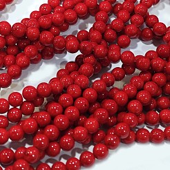 Natural Dyed Mashan Jade Gemstone Bead Strands&nbsp;G-R272-8mm-01